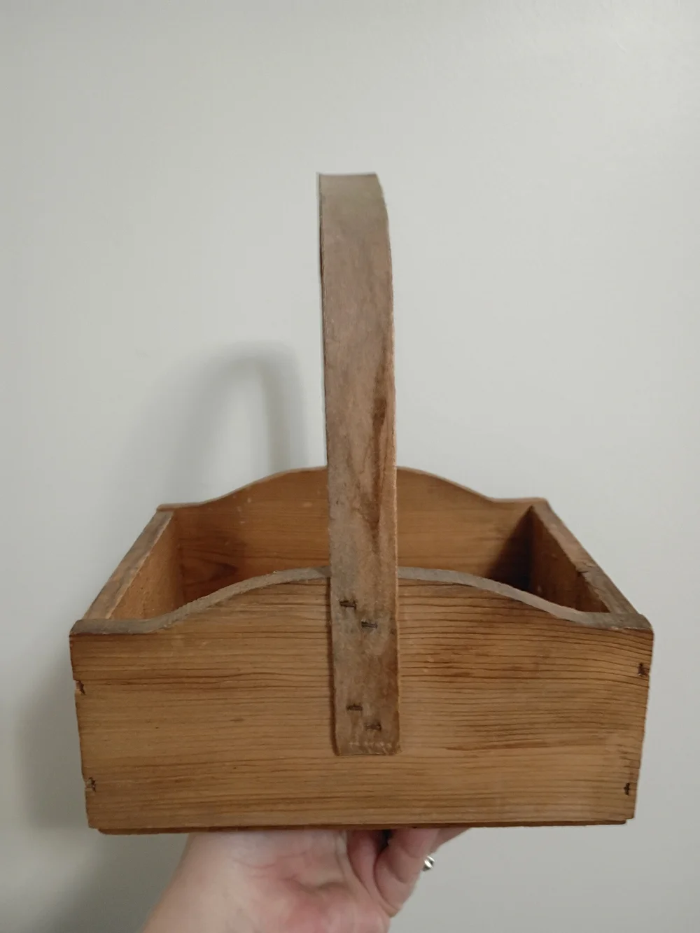 Ober Thread Company Wooden Basket Advertising Vintage Decor
